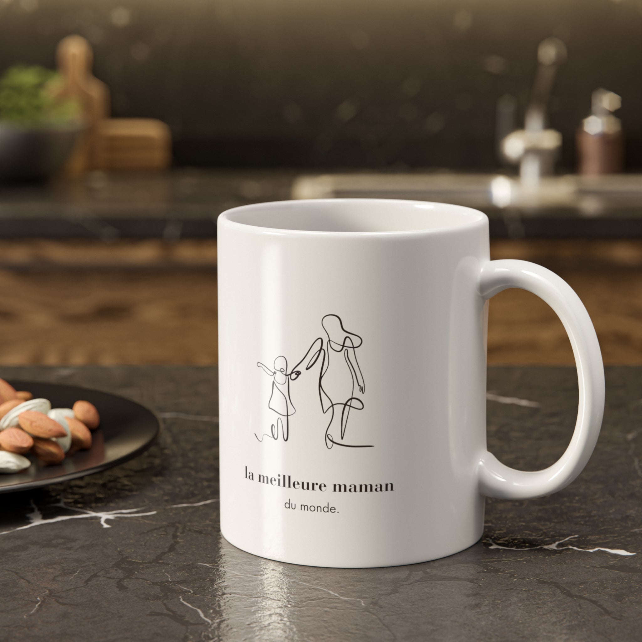 Elegant Mum Mug - Minimalist Line Art