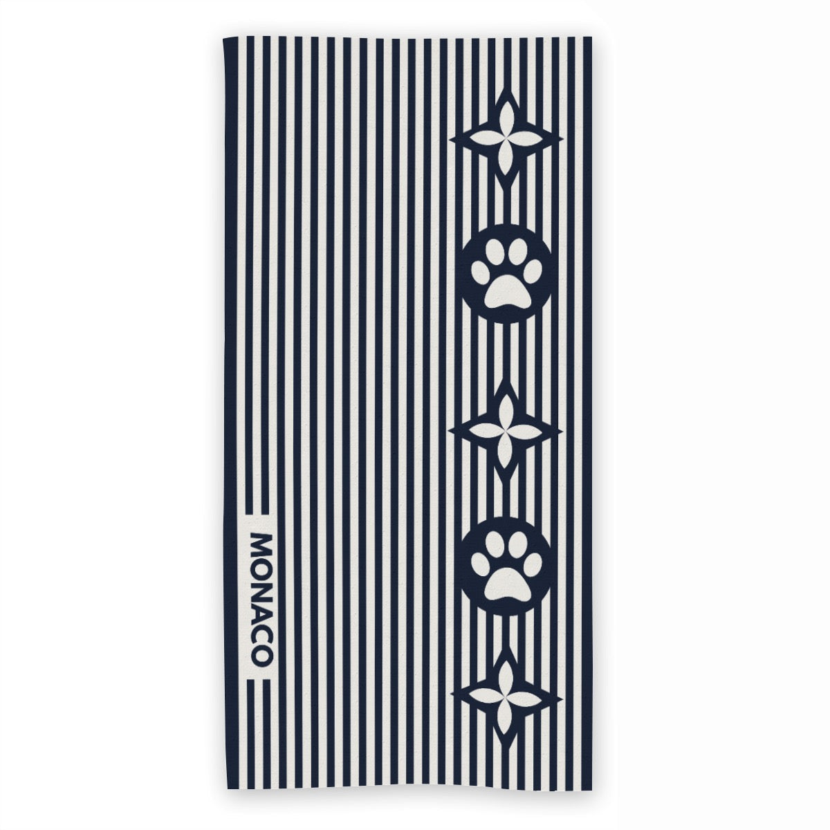 Custom Dog Towel-Personalized Aesthectic in Stripe Beach Towel-Printed in USA 320GSM