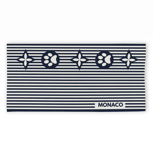 Custom Dog Towel-Personalized Aesthectic in Stripe Beach Towel-Printed in USA 320GSM