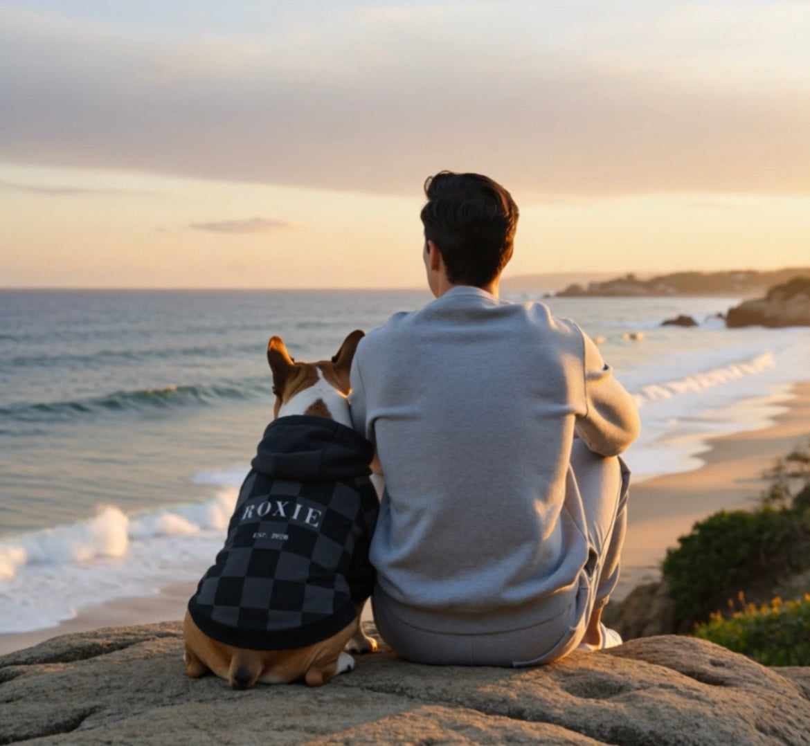 The Heritage Hoodie in Midnight Twill-Personalised Name & Est Year-310GSM Cotton